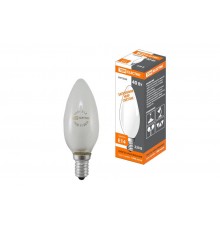 Лампа накаливания ЛОН 40Вт E14 230В свеча матовая  SQ0332-0017  TDM