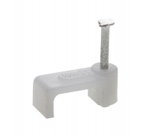 Скоба для кабеля плоская Б12 мм (50 шт) - пакет  103661  Tech-KREP