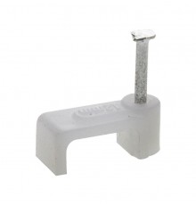 Скоба для кабеля плоская Б12 мм (50 шт) - пакет  103661  Tech-KREP