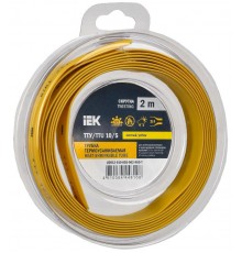 Трубка термоусадочная ТТУ нг-LS 10/5 желтая (2м/упак) IEK  UDR12-010-005-002-K05-T  IEK