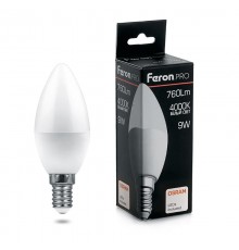 Лампа светодиодная .PRO LB-1309 Свеча E14 9W 4000K OSRAM LED  38060  Feron