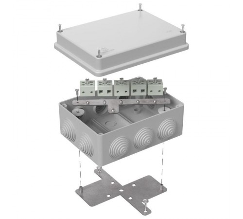 Коробка огнестойкая для о/п 40-0310-FR6.0-10 Е15-Е120 RAL7035 150х110х70 (6 шт/кор) серая  40-0310-7035-FR6.0-10  Промрукав