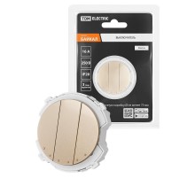 Выключатель 3-кл. 16А 250В шампань, "Байкал"   SQ1819-0535  TDM