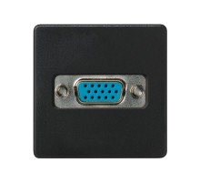 Simon 27 Розетка для подключения VGA-разъёма, HD15, винтовое соединение, широкий модуль, S27, графит  2700091-038  Simon