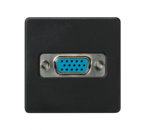 Simon 27 Розетка для подключения VGA-разъёма, HD15, винтовое соединение, широкий модуль, S27, графит  2700091-038  Simon