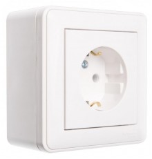 W59 Белый Коробка 1-ая подъемная для наружного монтажа с рамкой  KP-152-18  SE