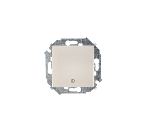 Simon 15 Шампань Выключатель 1-кл кнопочный с пиктограммой, 16А 250В, винт. зажим  1591150-034  Simon