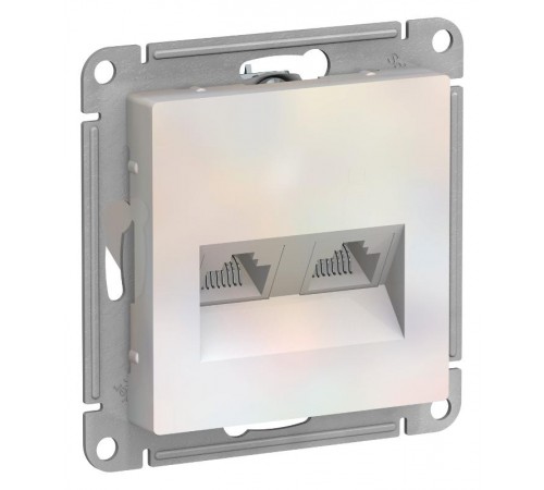 AtlasDesign Жемчуг Розетка 2-ая компьютерная RJ45+RJ45, кат.5E, механизм  ATN000485  SE