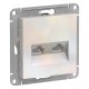AtlasDesign Жемчуг Розетка 2-ая компьютерная RJ45+RJ45, кат.5E, механизм  ATN000485  SE