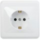 ВЕГА белый Розетка 1-местная c/з 16А РС10-3-ВБ  ERV11-K01-16-DM  GENERICA