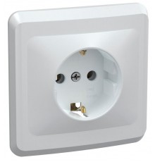 ВЕГА белый Розетка 1-местная c/з 16А РС10-3-ВБ  ERV11-K01-16-DM  GENERICA