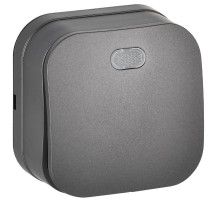 GLORY Выключатель 1-клавишный с индикацией о/у 10А ВС20-1-1-ХСм сталь матовый  EVH11-K46M-10  IEK