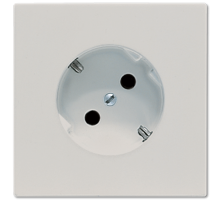 Штепсельная розетка SCHUKO 16A, 250V~ с поворотом на 45°; светло-серая  LS520-45LG  Jung