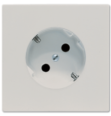 Штепсельная розетка SCHUKO 16A, 250V~ с поворотом на 45°; светло-серая  LS520-45LG  Jung