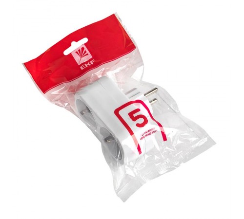 Разветвитель 2 гн. с/з плоский 16А 250B EKF PROxima  ARP16-2  EKF