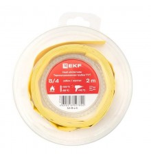 Термоусаживаемая трубка ТУТ нг 8/4 желтая ролик 2 м tut-8-y-bEKF