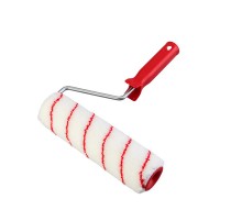 Валик полиамид белый с желтой полосой, ворс 11 мм, ширина ролика 240 мм,  42 мм, бюгель 8 мм, серия "Мастер"  89-0010  REXANT