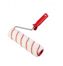 Валик полиамид белый с желтой полосой, ворс 11 мм, ширина ролика 240 мм,  42 мм, бюгель 8 мм, серия "Мастер"  89-0010  REXANT