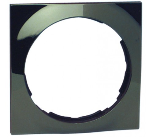 Simon 88 Рамка декоративная, 4 поста, круг в квадрате, S88, воронёная сталь  88642-35  Simon