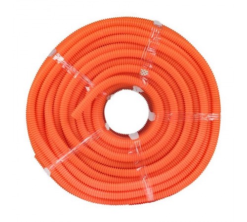 Труба гибкая гофрированная ПНД 20мм с протяжкой Plast (100м) оранжевый  tpnd-20-o  EKF