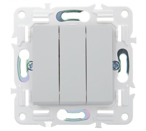 SKANDY Выключатель 3-клавишный 10А SK-V11W арктический белый  SK-V30-0-10-K01  IEK