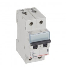 Выключатель автоматический двухполюсный TX3 6000 50А B 10кА  403879  Legrand