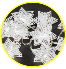 Гирлянда световая  NGF-D011-10СW-2AA-звездочки (металл)  14206  Navigator