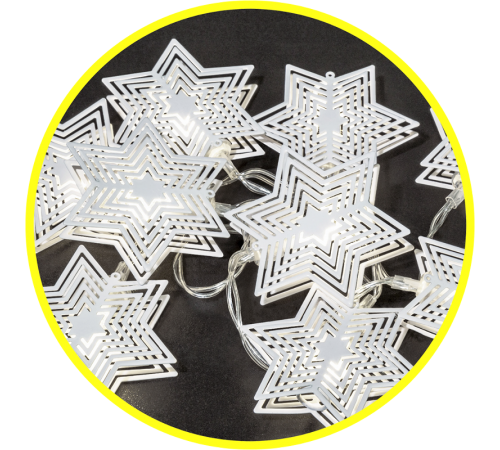 Гирлянда световая  NGF-D011-10СW-2AA-звездочки (металл)  14206  Navigator