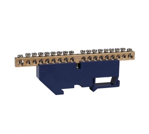 Шина нулевая с изолятором OptiKit  BB-D-N-DIN-18-6х9 синий  277846  КЭАЗ