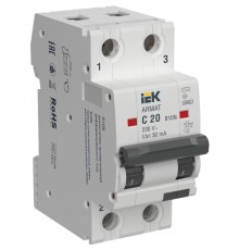 ARMAT АВДТ B10N 2P C20 30мА тип AC электромех.  AR-B10N-2-C020C030  IEK