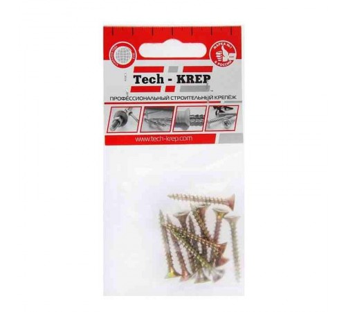 Саморез ШУж 4,5х40 пот. гол. (11 шт) - пакет ( 0,033 кг)  102502  Tech-KREP