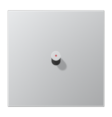 Центральная плата, 1 пост, 1 тумблер, конус c окошком; металл; алюминий; серия LS  AL12-0KOK0  Jung