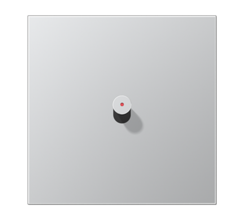 Центральная плата, 1 пост, 1 тумблер, конус c окошком; металл; алюминий; серия LS  AL12-0KOK0  Jung