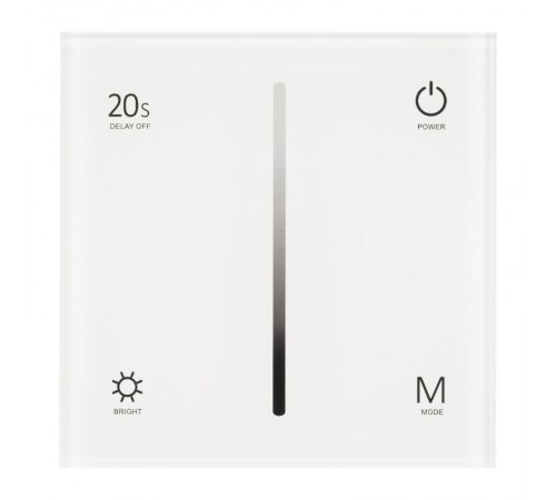 Панель SMART-P6-DIM-G-IN White (12-24V, 4x3A, Sens, 2.4G) (Arlight, IP20 Пластик, 5 лет)  034781  Arlight