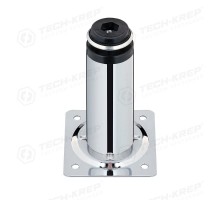 Ножка металл.круглая, регулир. с винтом, D30х100мм, хром - накл.   127479  Tech-KREP