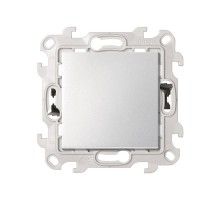 Переключатель (проходной) с подсветкой 10AX 250В с системой Push and Go цвета алюминий S24 Harmonie  2420204-033  Simon