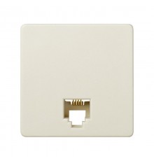 Simon 27 Розетка телефонная RJ-11, 4 контакта, широкий модуль, S27, слоновая кость  27480-32  Simon