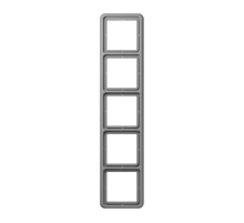 Рамка для вертикальной и горизонтальной установки ударопрочная, 5-кратная; серая  CD585WUGR  Jung