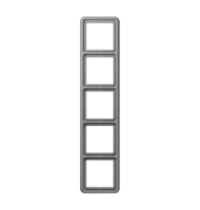 Рамка для вертикальной и горизонтальной установки ударопрочная, 5-кратная; серая  CD585WUGR  Jung