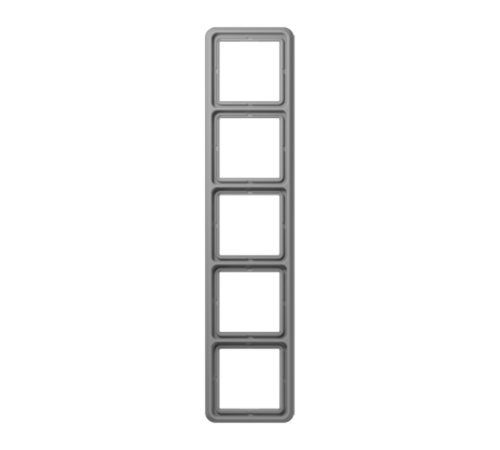Рамка для вертикальной и горизонтальной установки ударопрочная, 5-кратная; серая  CD585WUGR  Jung