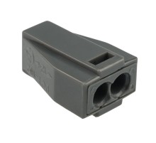 Экспресс-клемма с пастой, 2-проводная до 2,5 мм, серая (100 шт./уп.) (773-302)  07-3020  REXANT