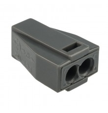 Экспресс-клемма с пастой, 2-проводная до 2,5 мм, серая (100 шт./уп.) (773-302)  07-3020  REXANT