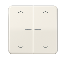 Клавиша для KNX кнопки, 2 группы с окошком и символами "стрелки"; дюропласт; слоновая кость CD102KO5P Jung