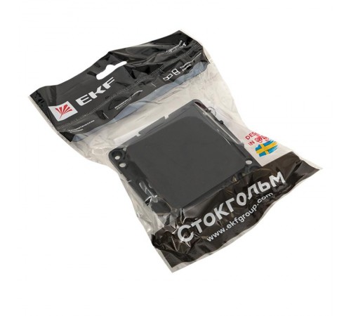 Стокгольм Механизм Выключателя 1-кл. 10А в/к черный  EZV10-021-20  EKF PROxima