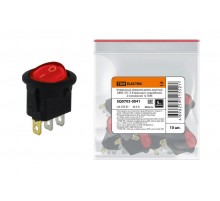 Клавишный переключатель круглый MIRS-101-3-R красный с подсветкой 2 положения 1з  SQ0703-0041  TDM