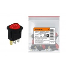 Клавишный переключатель круглый MIRS-101-3-R красный с подсветкой 2 положения 1з  SQ0703-0041  TDM