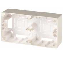 12-6102-04 ЭРА Коробка наклад. монтажа 2 поста, Эра12, шампань  Б0043173  ЭРА