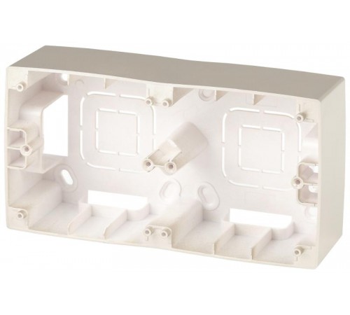 12-6102-04 ЭРА Коробка наклад. монтажа 2 поста, Эра12, шампань  Б0043173  ЭРА