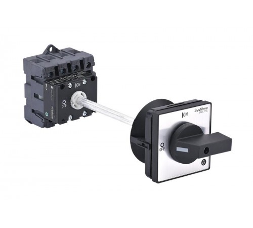 Выключатель-Разъединитель 4P 40A IP20 С ЧЁРНОЙ выносной рукояткой на дин-рейке/плате  MSD40440B  SE