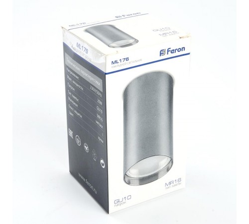 Светильник накладной потолочный под лампу, спот, ML176 MR16 20W 220V, хром  40511  Feron